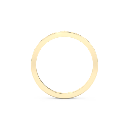 Regal Crown Full Eternity Wedding Band with 0.48 CT Round Cut Moissanite – Yellow, White, or Rose Gold 2
