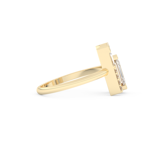 Wedding Band with 1.00 CT Round ,Emerald & Baguette Cut Moissanite – Yellow, White, or Rose Gold