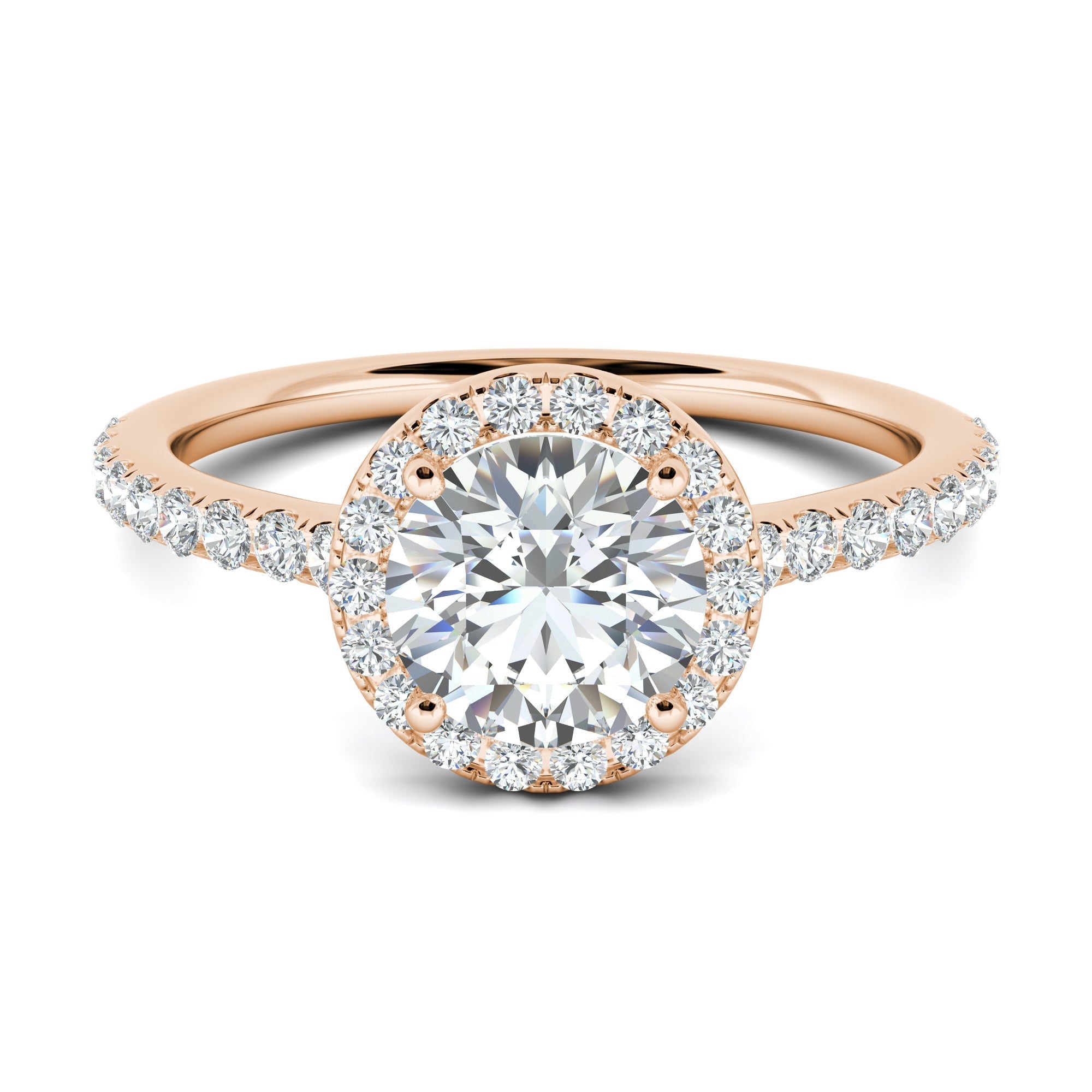 1.0 CT Round Cut Halo Moissanite Engagement Ring 17 1.0 CT Round Cut Halo Moissanite Engagement Ring 17