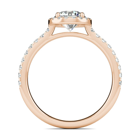 1.0 CT Round Cut Halo Moissanite Engagement Ring 21 1.0 CT Round Cut Halo Moissanite Engagement Ring 21