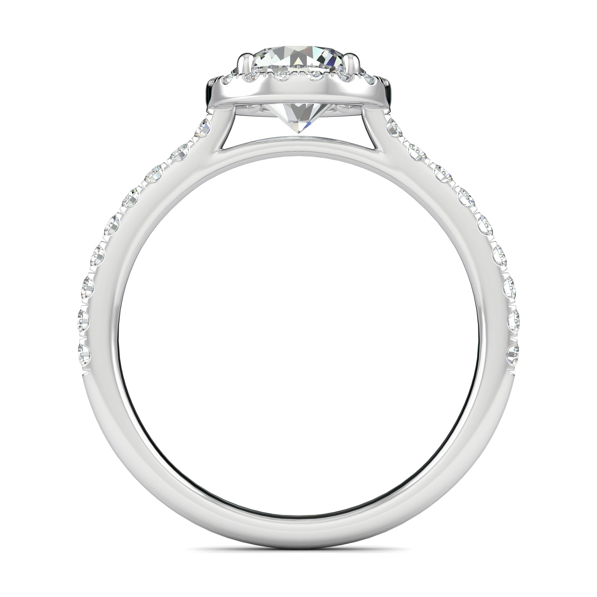1.0 CT Round Cut Halo Moissanite Engagement Ring 11 1.0 CT Round Cut Halo Moissanite Engagement Ring 11