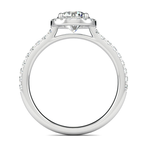 1.0 CT Round Cut Halo Moissanite Engagement Ring 11 1.0 CT Round Cut Halo Moissanite Engagement Ring 11
