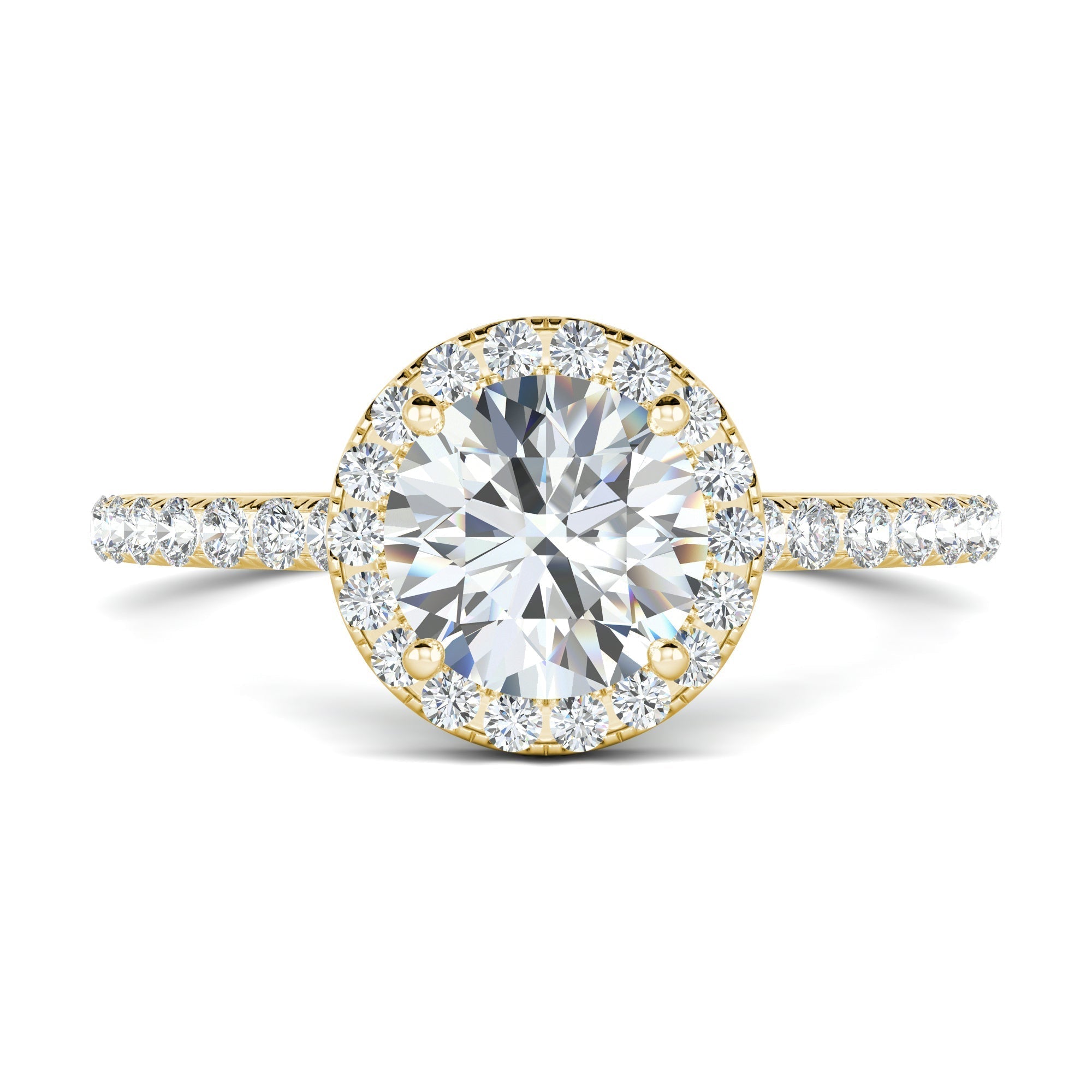 1.0 CT Round Cut Halo Moissanite Engagement Ring 13 1.0 CT Round Cut Halo Moissanite Engagement Ring 13