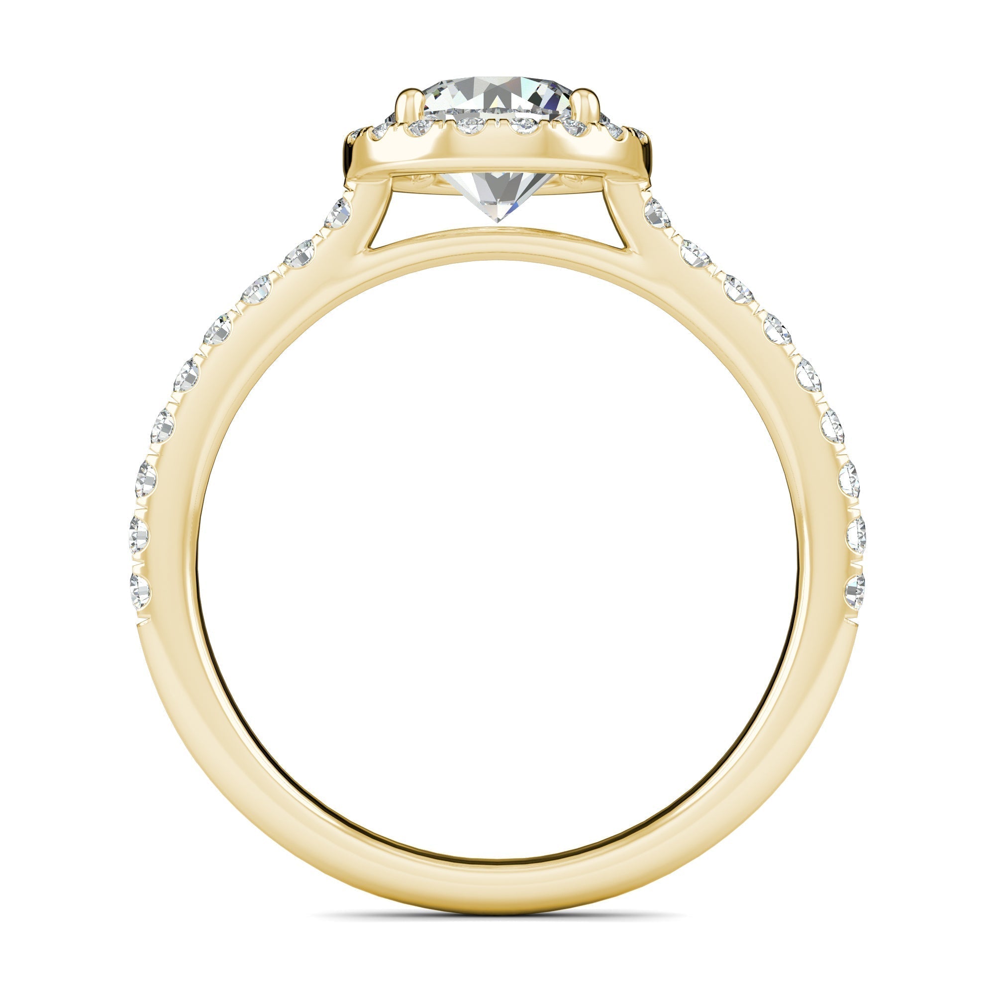 1.0 CT Round Cut Halo Moissanite Engagement Ring 16 1.0 CT Round Cut Halo Moissanite Engagement Ring 16