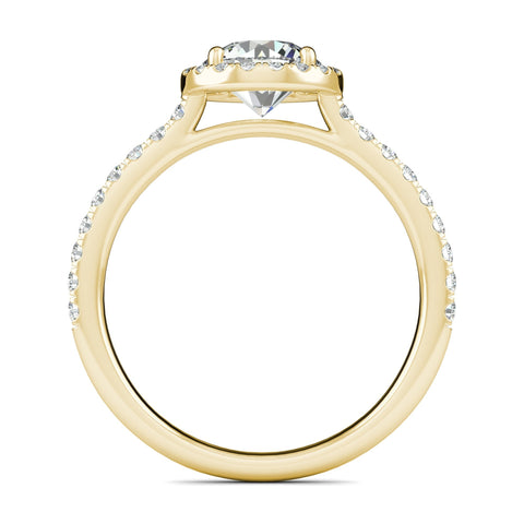 1.0 CT Round Cut Halo Moissanite Engagement Ring 16 1.0 CT Round Cut Halo Moissanite Engagement Ring 16