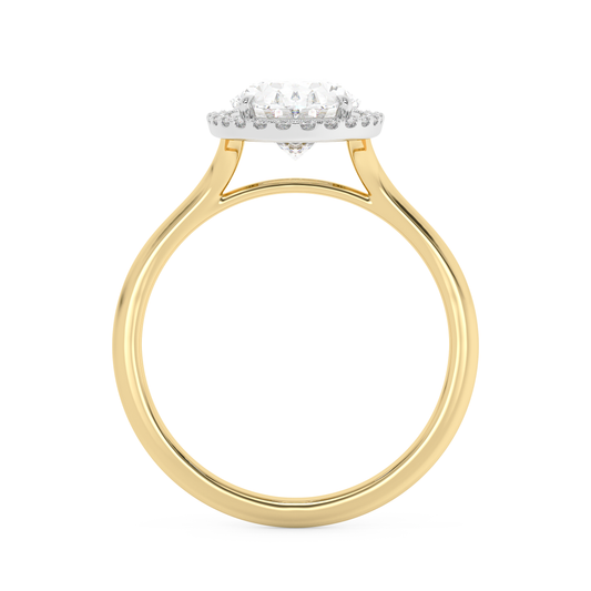 Emerald Solitaire Lab Grown Diamond Engagement Ring