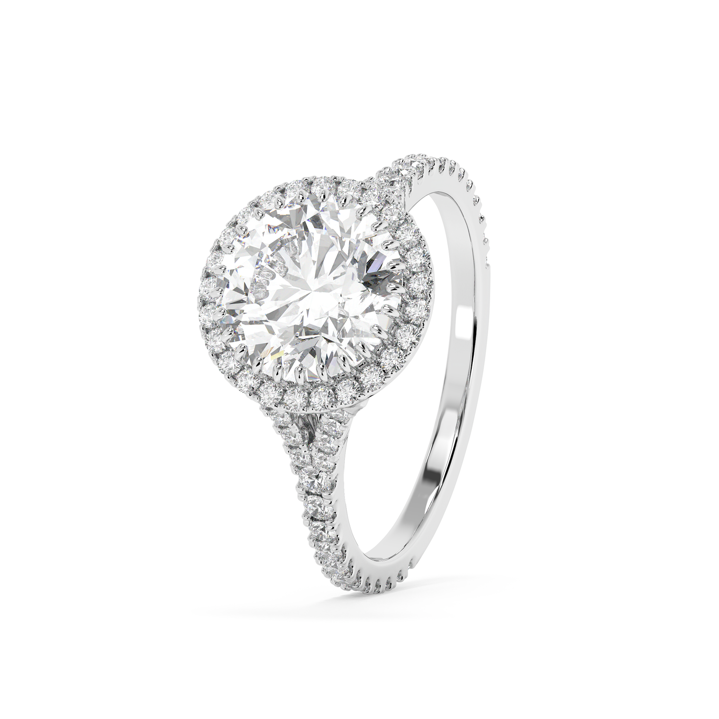 Emerald Solitaire Lab Grown Diamond Engagement Ring