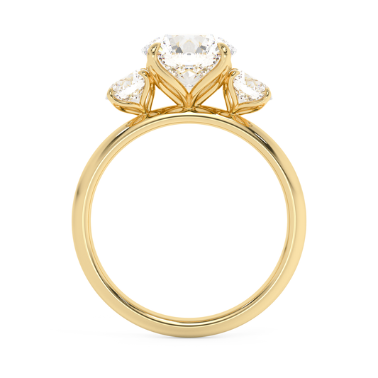 Emerald Solitaire Lab Grown Diamond Engagement Ring