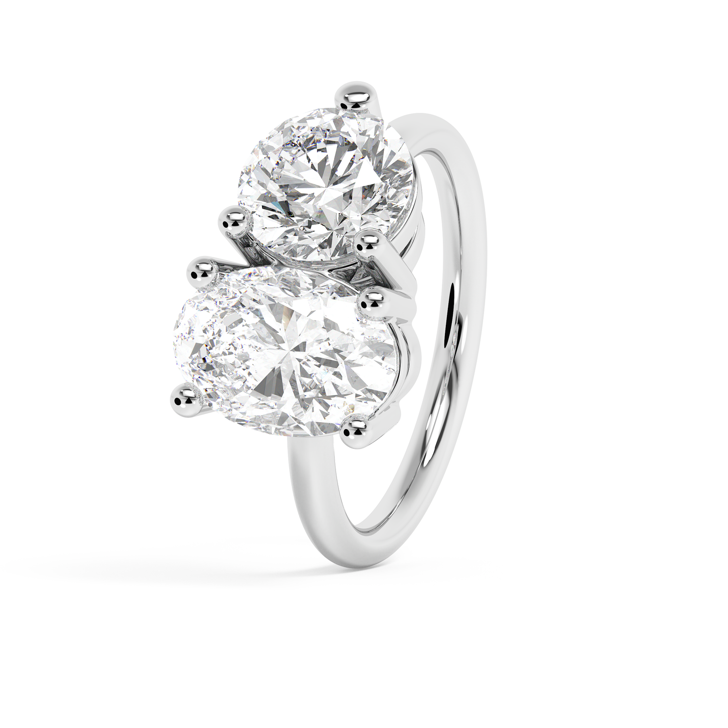 Emerald Solitaire Lab Grown Diamond Engagement Ring