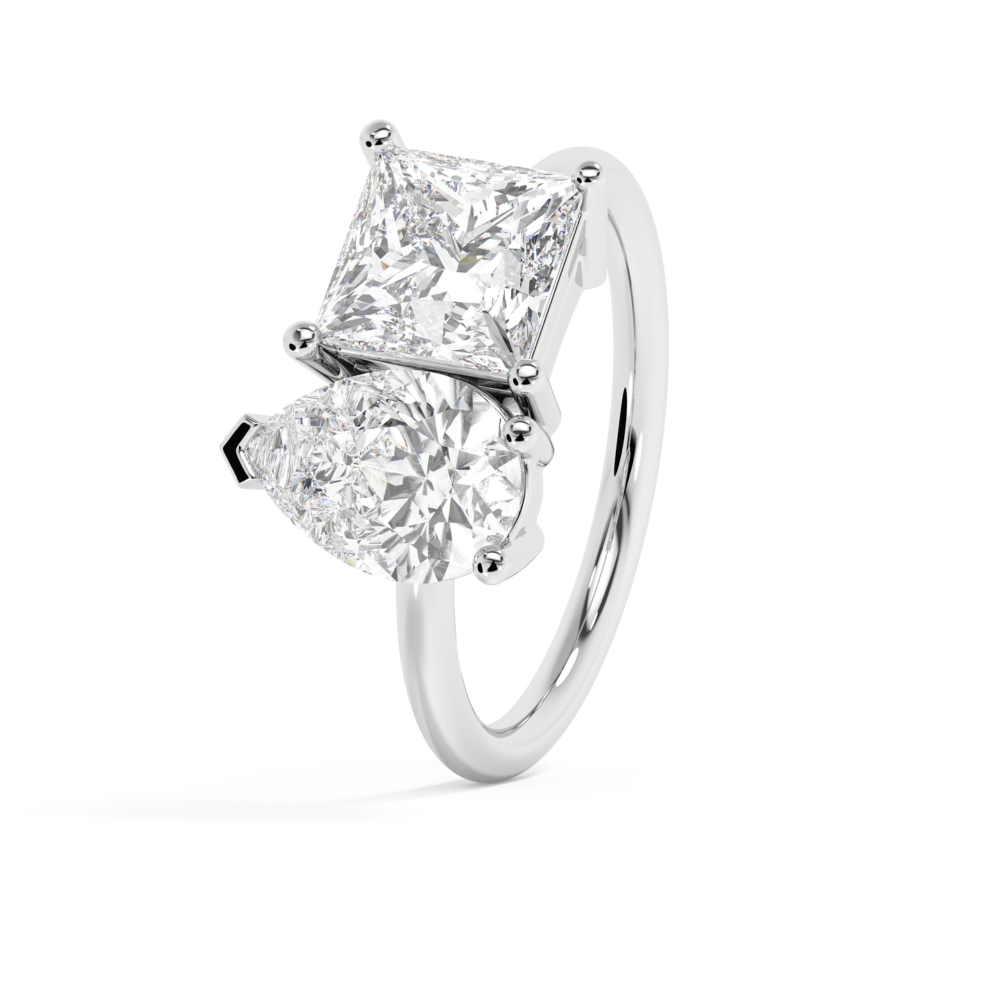 Emerald Solitaire Lab Grown Diamond Engagement Ring