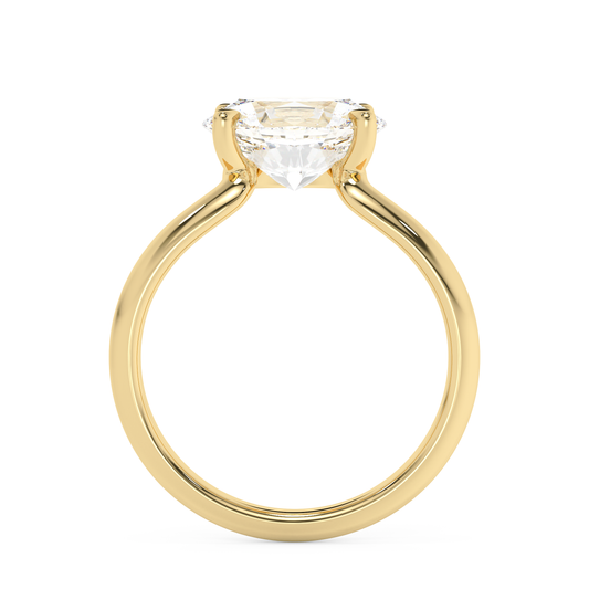 Emerald Solitaire Lab Grown Diamond Engagement Ring