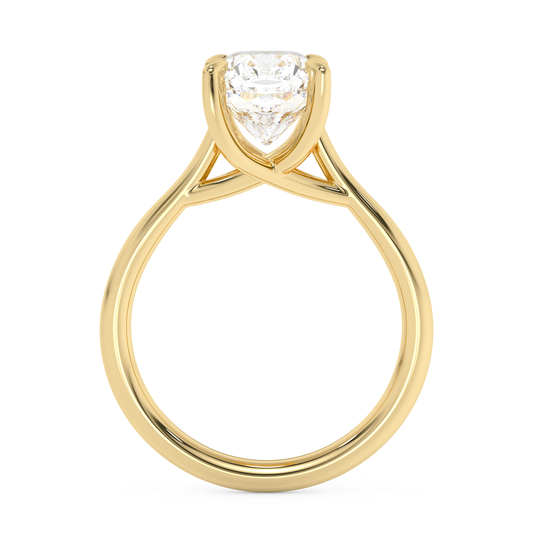 Emerald Solitaire Lab Grown Diamond Engagement Ring
