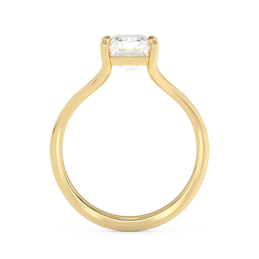Emerald Solitaire Lab Grown Diamond Engagement Ring