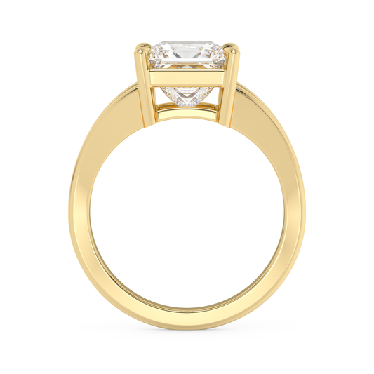 Emerald Solitaire Lab Grown Diamond Engagement Ring