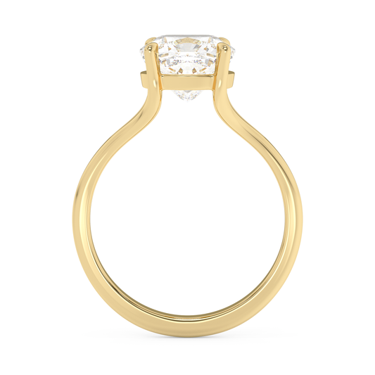 Emerald Solitaire Lab Grown Diamond Engagement Ring