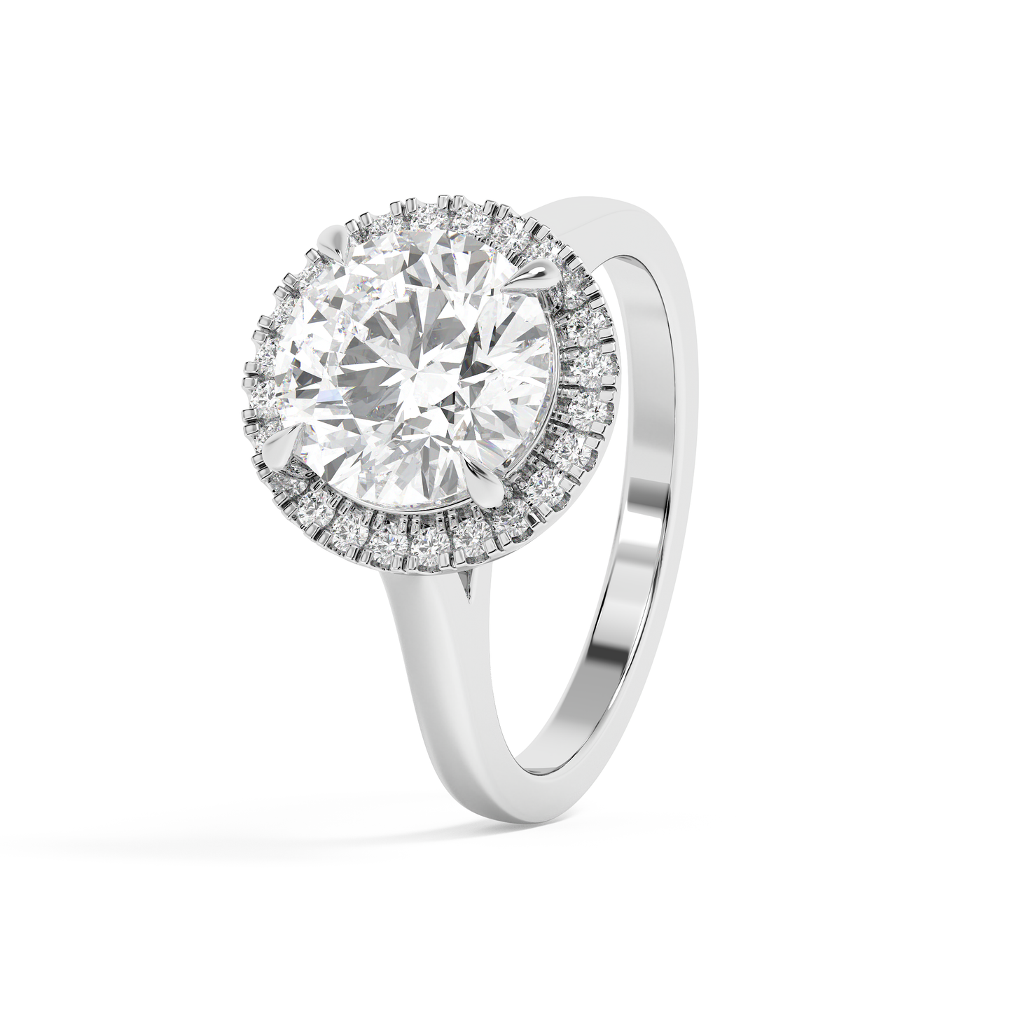 Emerald Solitaire Lab Grown Diamond Engagement Ring