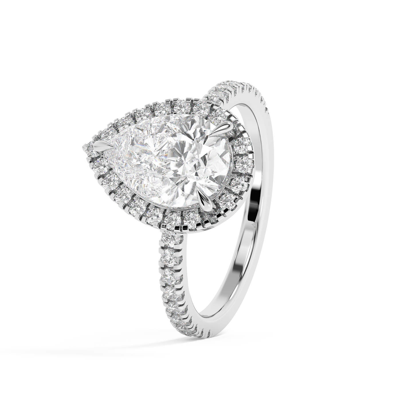 Emerald Solitaire Lab Grown Diamond Engagement Ring