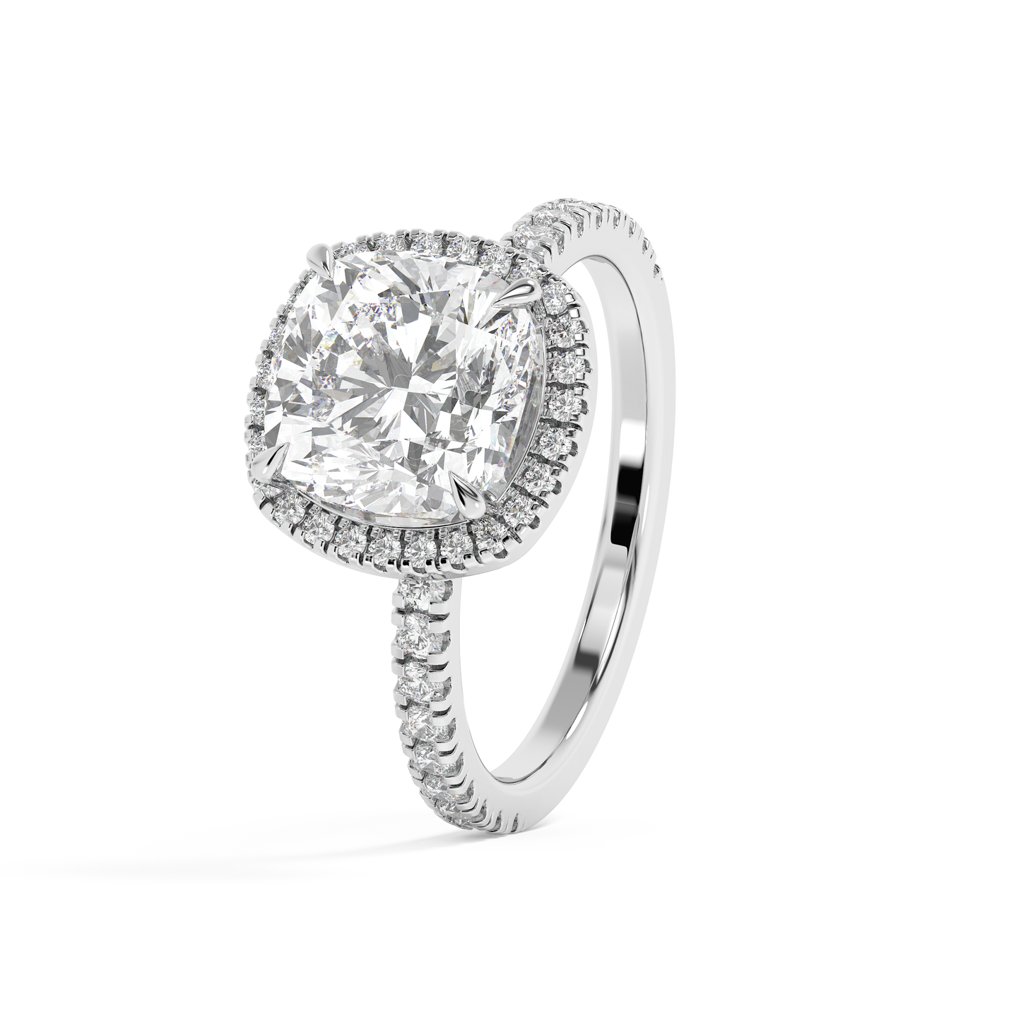 Emerald Solitaire Lab Grown Diamond Engagement Ring