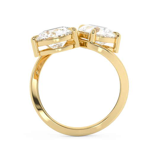 Emerald Solitaire Lab Grown Diamond Engagement Ring