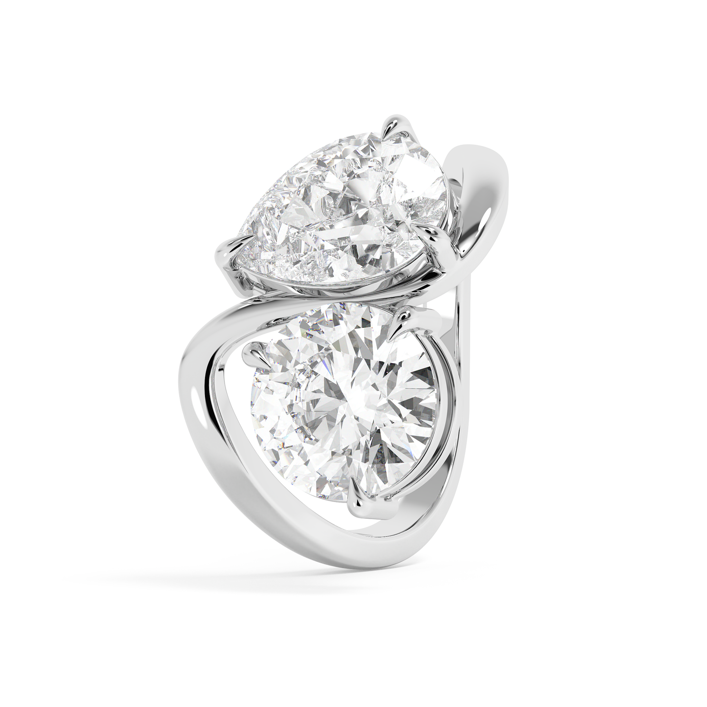 Emerald Solitaire Lab Grown Diamond Engagement Ring