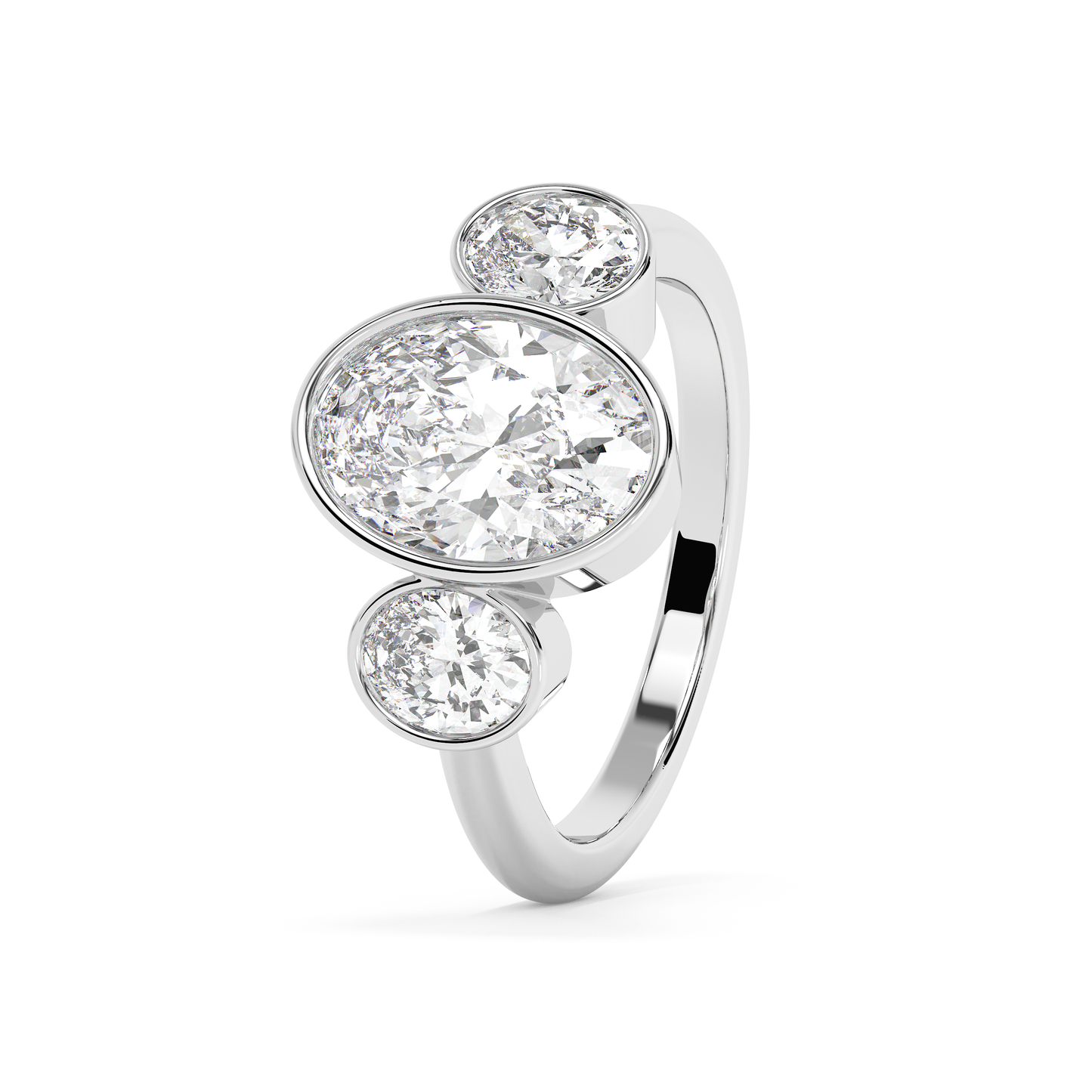 Emerald Solitaire Lab Grown Diamond Engagement Ring