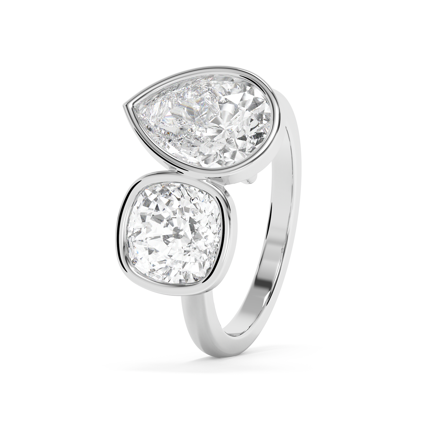Emerald Solitaire Lab Grown Diamond Engagement Ring