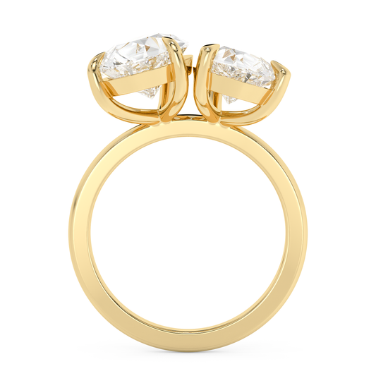 Emerald Solitaire Lab Grown Diamond Engagement Ring
