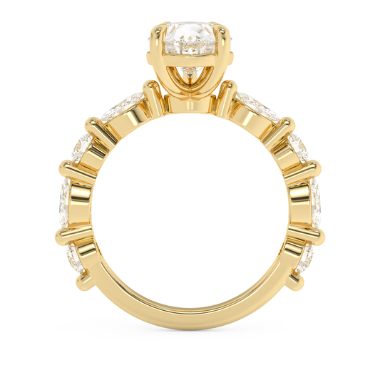 Pear Pave Lab Grown Diamond Engagement Ring