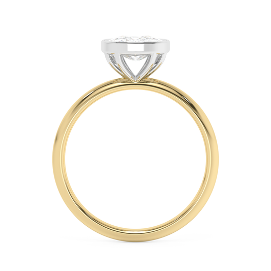 Emerald Solitaire Lab Grown Diamond Engagement Ring