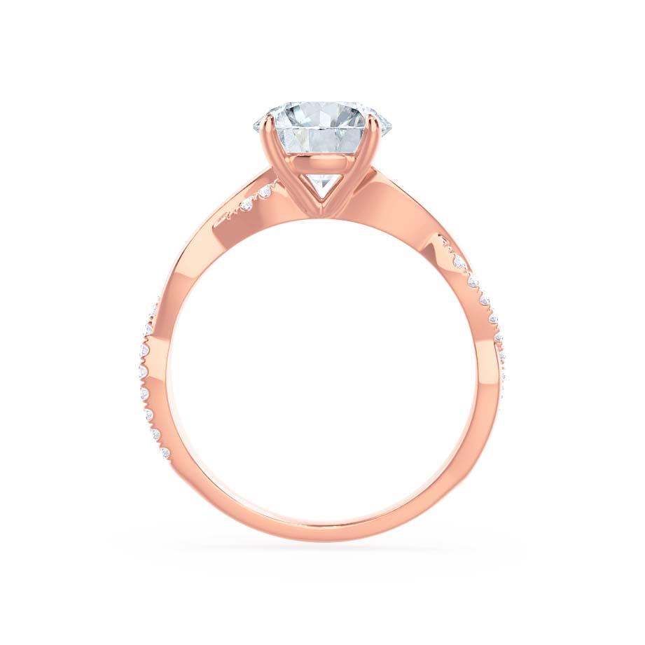 Princess Twisted Pave Lab Grown Diamond Engagement Ring