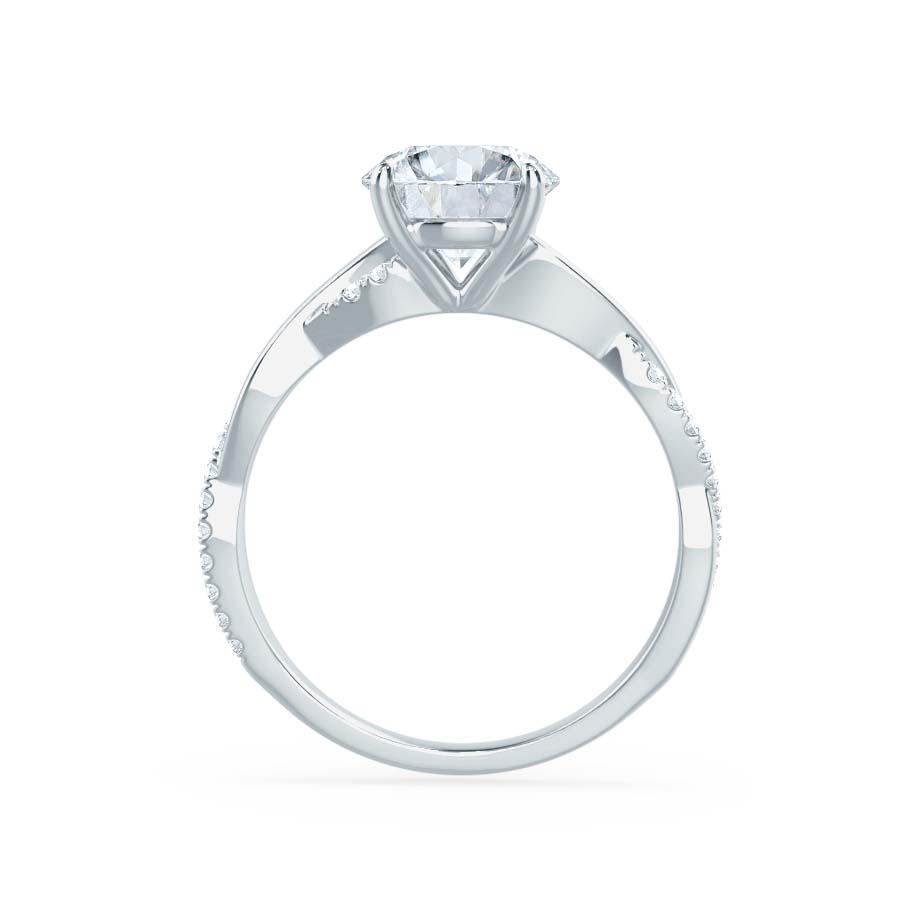 Princess Twisted Pave Lab Grown Diamond Engagement Ring