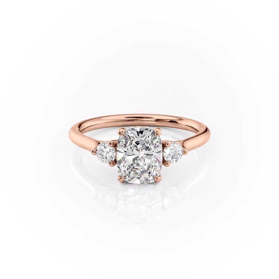2.0 CT Elongated Cushion Cut Three Stone Moissanite Engagement Ring 11 2.0 CT Elongated Cushion Cut Three Stone Moissanite Engagement Ring 11