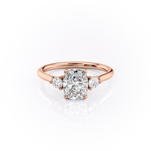 2.0 CT Elongated Cushion Cut Three Stone Moissanite Engagement Ring 11 2.0 CT Elongated Cushion Cut Three Stone Moissanite Engagement Ring 11