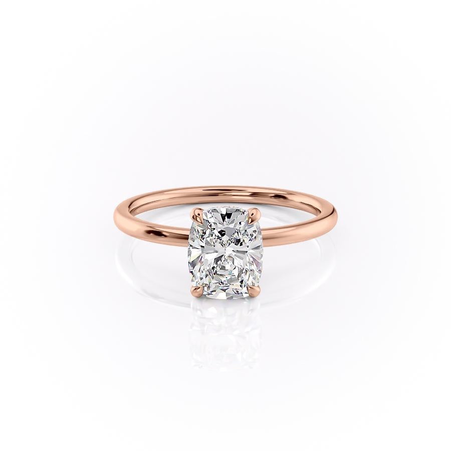 2.0 CT Elongated Cushion Cut Solitaire Hidden Halo Setting Moissanite Engagement Ring 12 2.0 CT Elongated Cushion Cut Solitaire Hidden Halo Setting Moissanite Engagement Ring 12