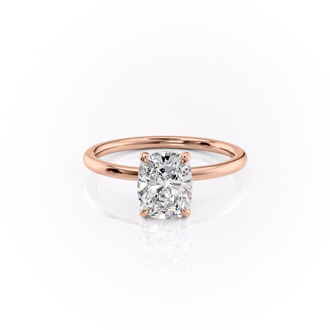 2.0 CT Elongated Cushion Cut Solitaire Hidden Halo Setting Moissanite Engagement Ring 12 2.0 CT Elongated Cushion Cut Solitaire Hidden Halo Setting Moissanite Engagement Ring 12