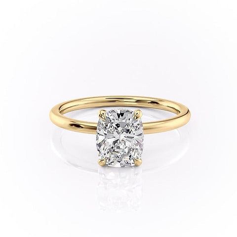 2.0 CT Elongated Cushion Cut Solitaire Hidden Halo Setting Moissanite Engagement Ring 11 2.0 CT Elongated Cushion Cut Solitaire Hidden Halo Setting Moissanite Engagement Ring 11
