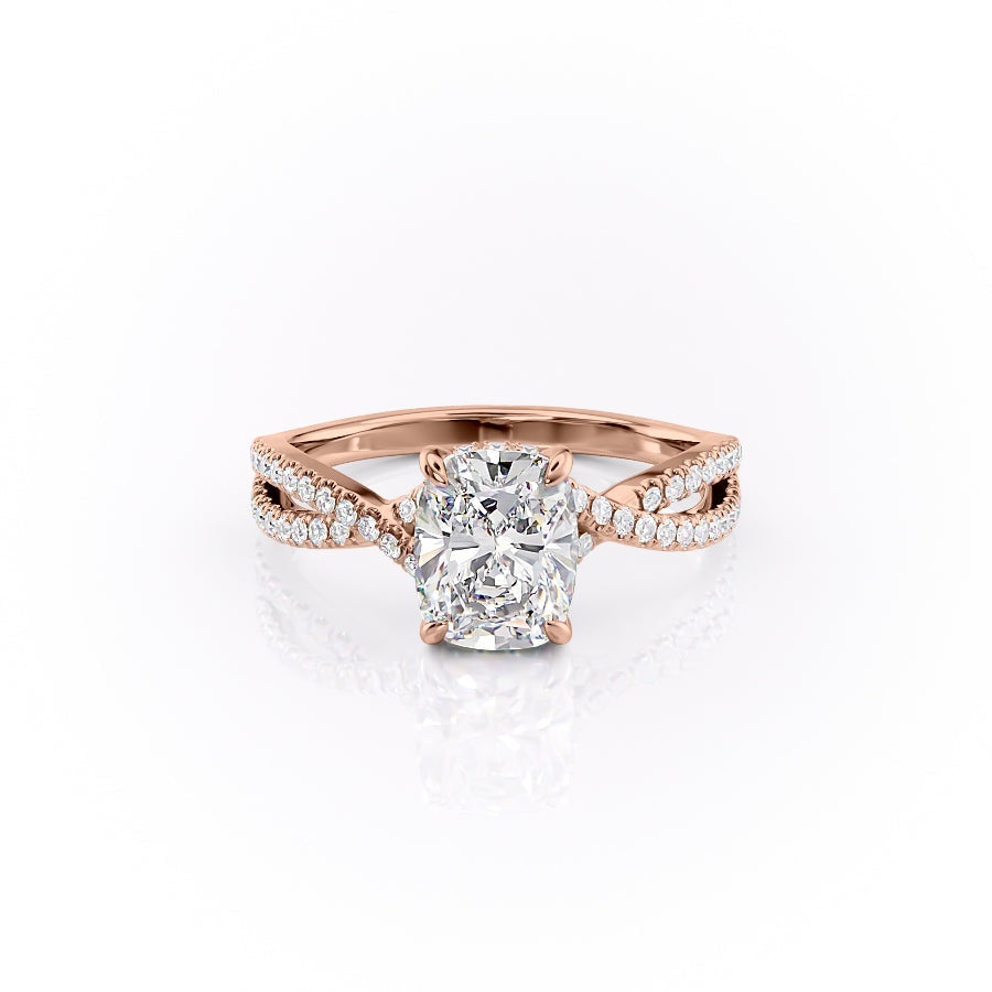 2.0 CT Elongated Cushion Cut Solitaire Split Shank Style Moissanite Engagement Ring 12 2.0 CT Elongated Cushion Cut Solitaire Split Shank Style Moissanite Engagement Ring 12