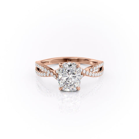 2.0 CT Elongated Cushion Cut Solitaire Split Shank Style Moissanite Engagement Ring 12 2.0 CT Elongated Cushion Cut Solitaire Split Shank Style Moissanite Engagement Ring 12