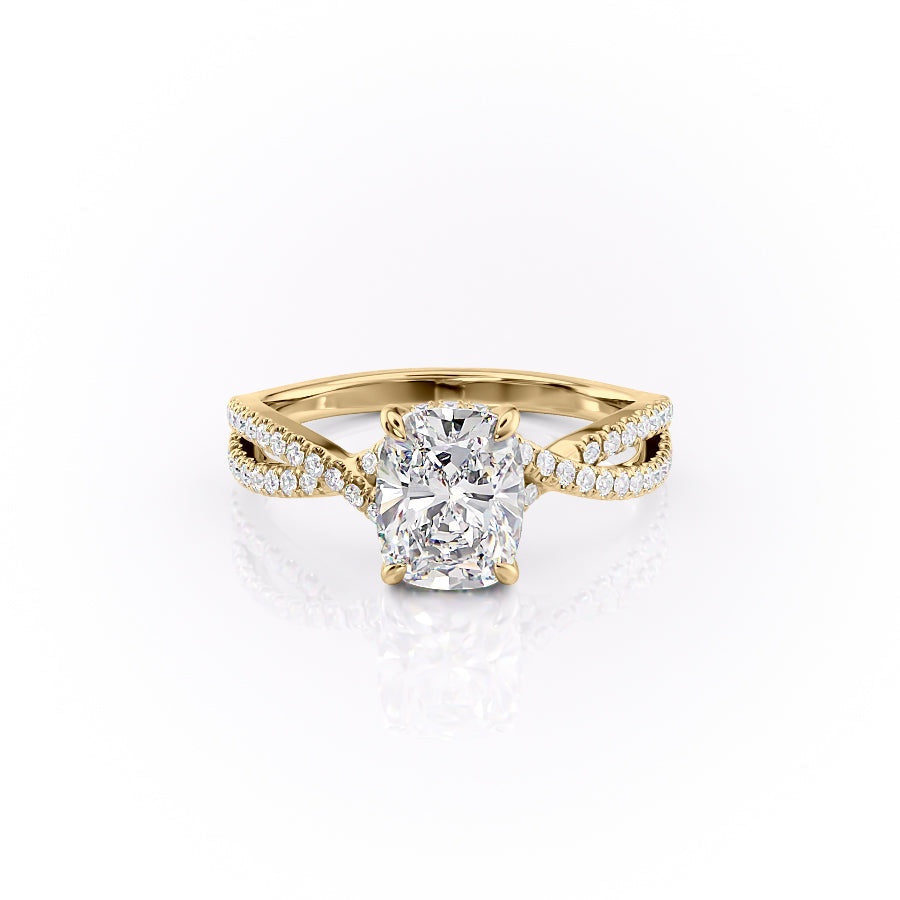 2.0 CT Elongated Cushion Cut Solitaire Split Shank Style Moissanite Engagement Ring 11 2.0 CT Elongated Cushion Cut Solitaire Split Shank Style Moissanite Engagement Ring 11