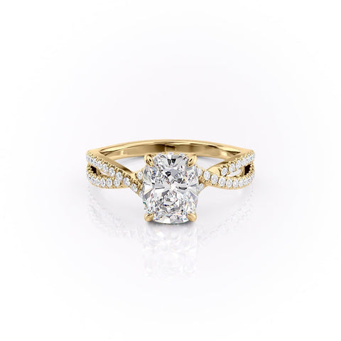 2.0 CT Elongated Cushion Cut Solitaire Split Shank Style Moissanite Engagement Ring 11 2.0 CT Elongated Cushion Cut Solitaire Split Shank Style Moissanite Engagement Ring 11
