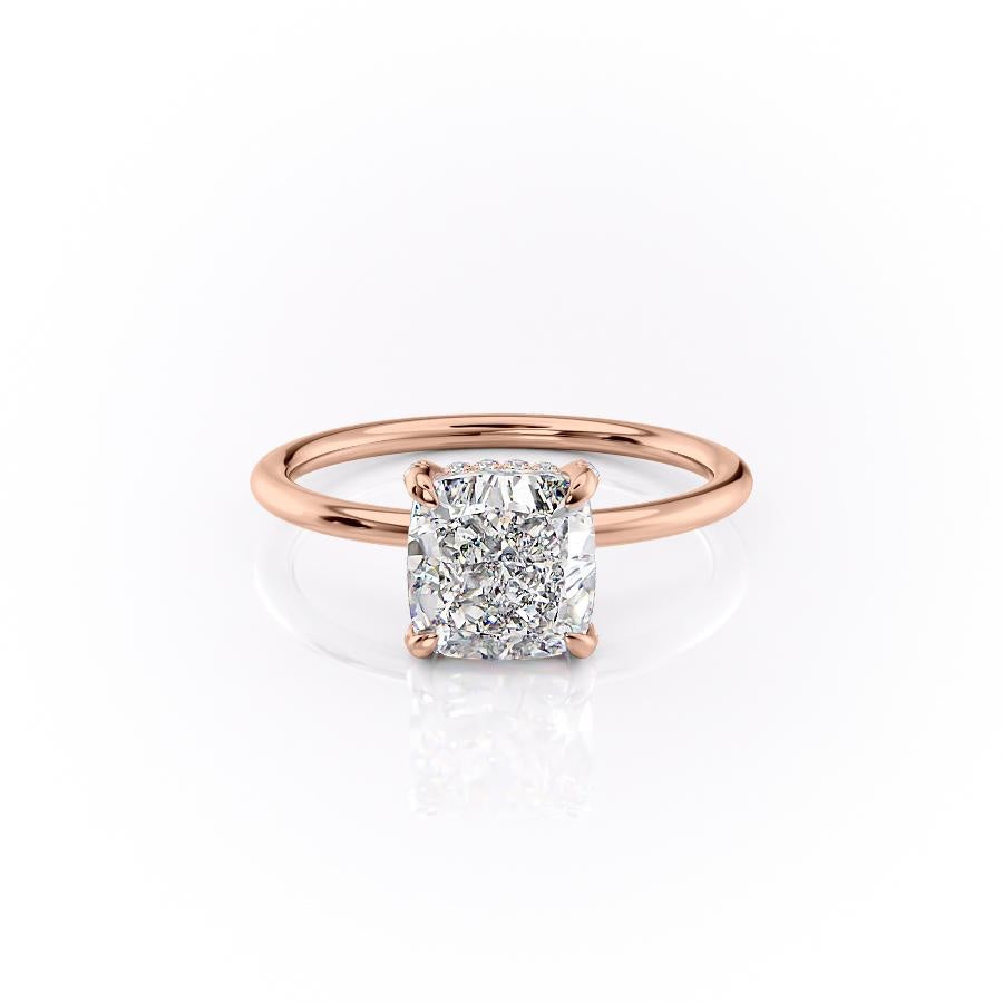 2.0 CT Elongated Cushion Cut Solitaire Hidden Halo Setting Moissanite Engagement Ring 12 2.0 CT Elongated Cushion Cut Solitaire Hidden Halo Setting Moissanite Engagement Ring 12