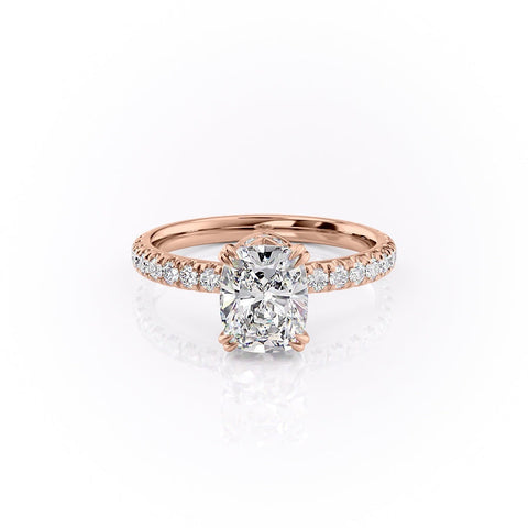 2.0 CT Elongated Cushion Cut Hidden Halo Pave Setting Moissanite Engagement Ring 11 2.0 CT Elongated Cushion Cut Hidden Halo Pave Setting Moissanite Engagement Ring 11