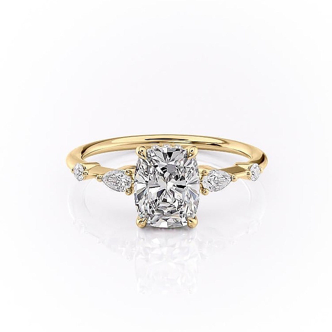 2.0 CT Elongated Cushion Cut Hidden Halo Moissanite Engagement Ring 11 2.0 CT Elongated Cushion Cut Hidden Halo Moissanite Engagement Ring 11