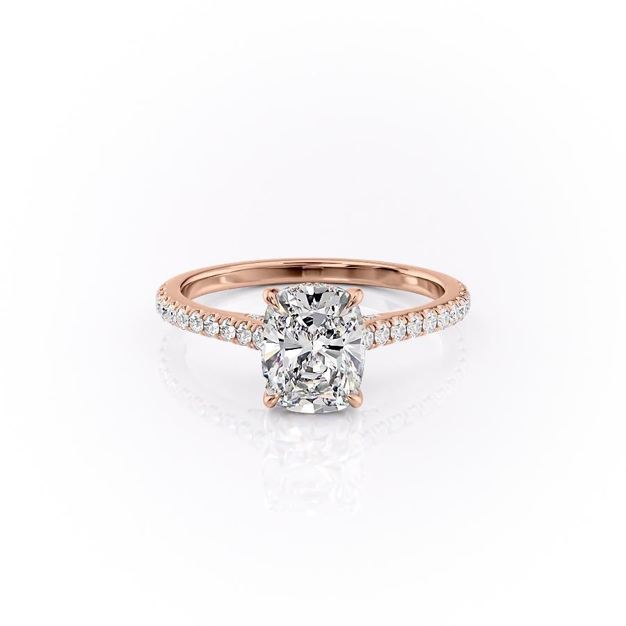 2.0 CT Elongated Cushion Cut Hidden Halo Pave Setting Moissanite Engagement Ring 12 2.0 CT Elongated Cushion Cut Hidden Halo Pave Setting Moissanite Engagement Ring 12