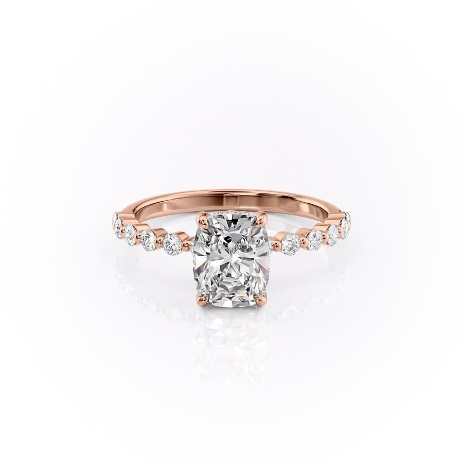 2.0 CT Elongated Cushion Cut Hidden Halo Pave Setting Moissanite Engagement Ring 12 2.0 CT Elongated Cushion Cut Hidden Halo Pave Setting Moissanite Engagement Ring 12