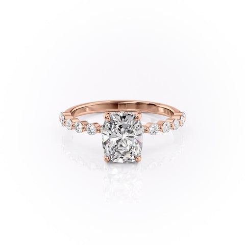 2.0 CT Elongated Cushion Cut Hidden Halo Pave Setting Moissanite Engagement Ring 12 2.0 CT Elongated Cushion Cut Hidden Halo Pave Setting Moissanite Engagement Ring 12