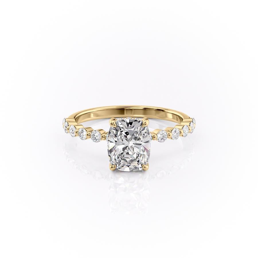 2.0 CT Elongated Cushion Cut Hidden Halo Pave Setting Moissanite Engagement Ring 11 2.0 CT Elongated Cushion Cut Hidden Halo Pave Setting Moissanite Engagement Ring 11