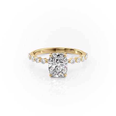 2.0 CT Elongated Cushion Cut Hidden Halo Pave Setting Moissanite Engagement Ring 11 2.0 CT Elongated Cushion Cut Hidden Halo Pave Setting Moissanite Engagement Ring 11