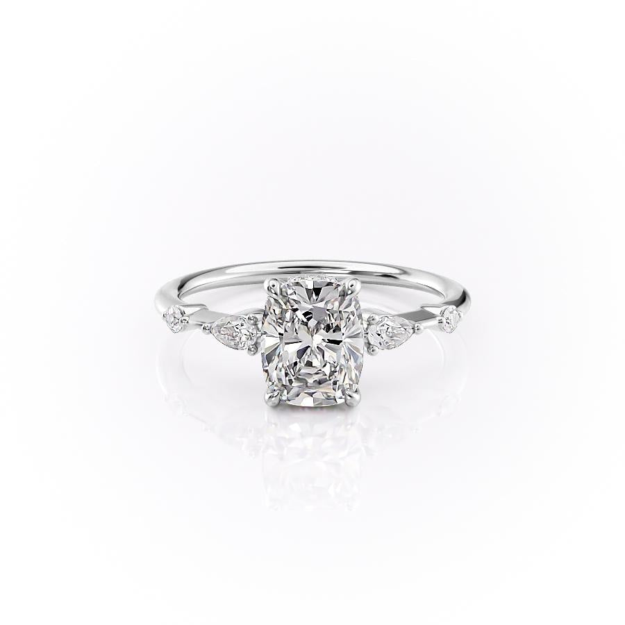 2.0 CT Elongated Cushion Cut Hidden Halo Moissanite Engagement Ring 10 2.0 CT Elongated Cushion Cut Hidden Halo Moissanite Engagement Ring 10
