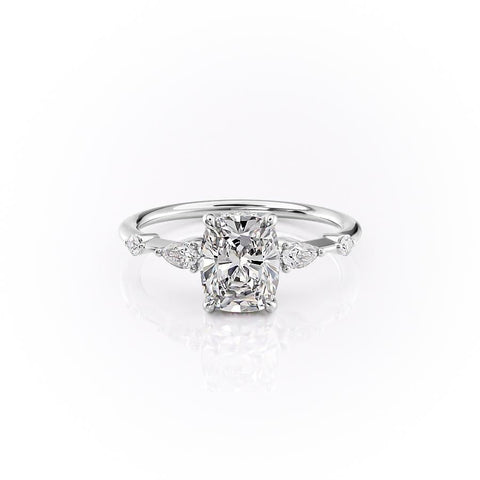 2.0 CT Elongated Cushion Cut Hidden Halo Moissanite Engagement Ring 10 2.0 CT Elongated Cushion Cut Hidden Halo Moissanite Engagement Ring 10